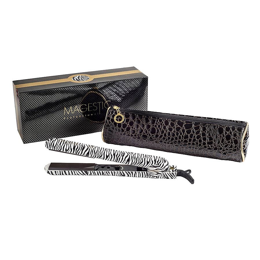 Magestic: 1.25 Hair Straightener (Size 27x3cm) - Platinum Zebra