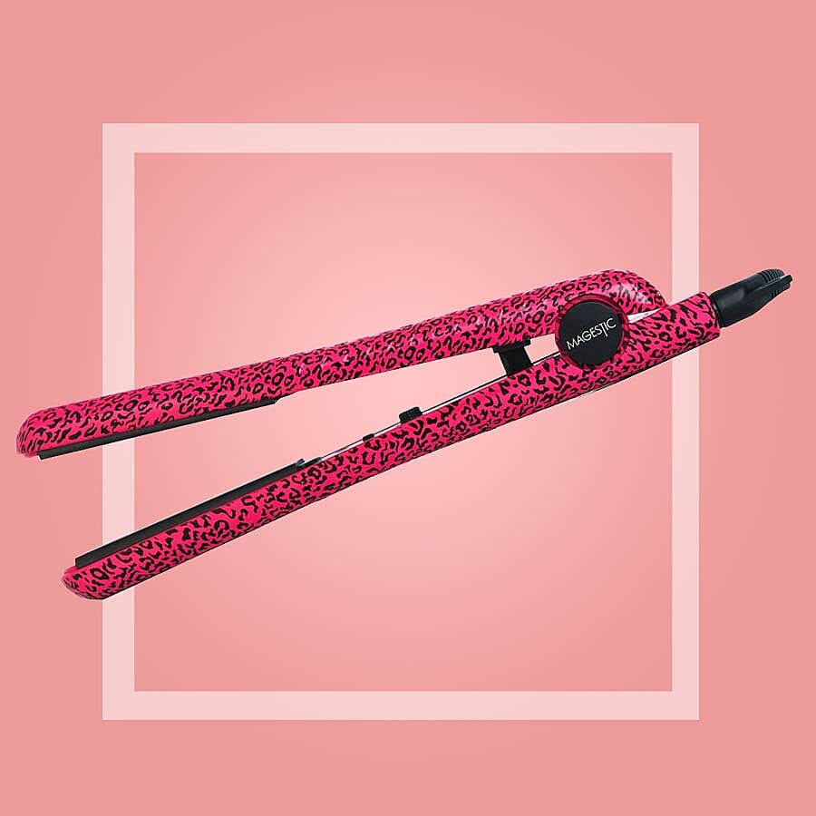 Magestic: 1.25in Ceramic Hair Straightener - Pink Leopard