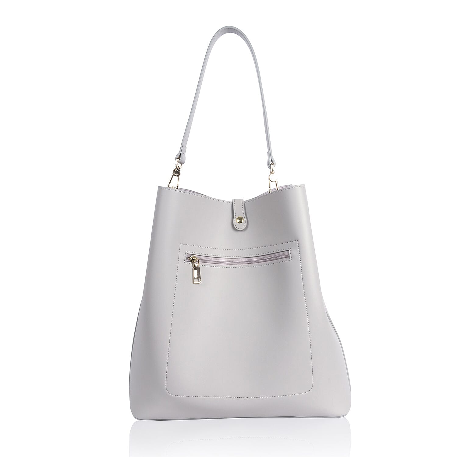 Inyati Sahara Handbag with External Zipper Pocket  - Linen Grey