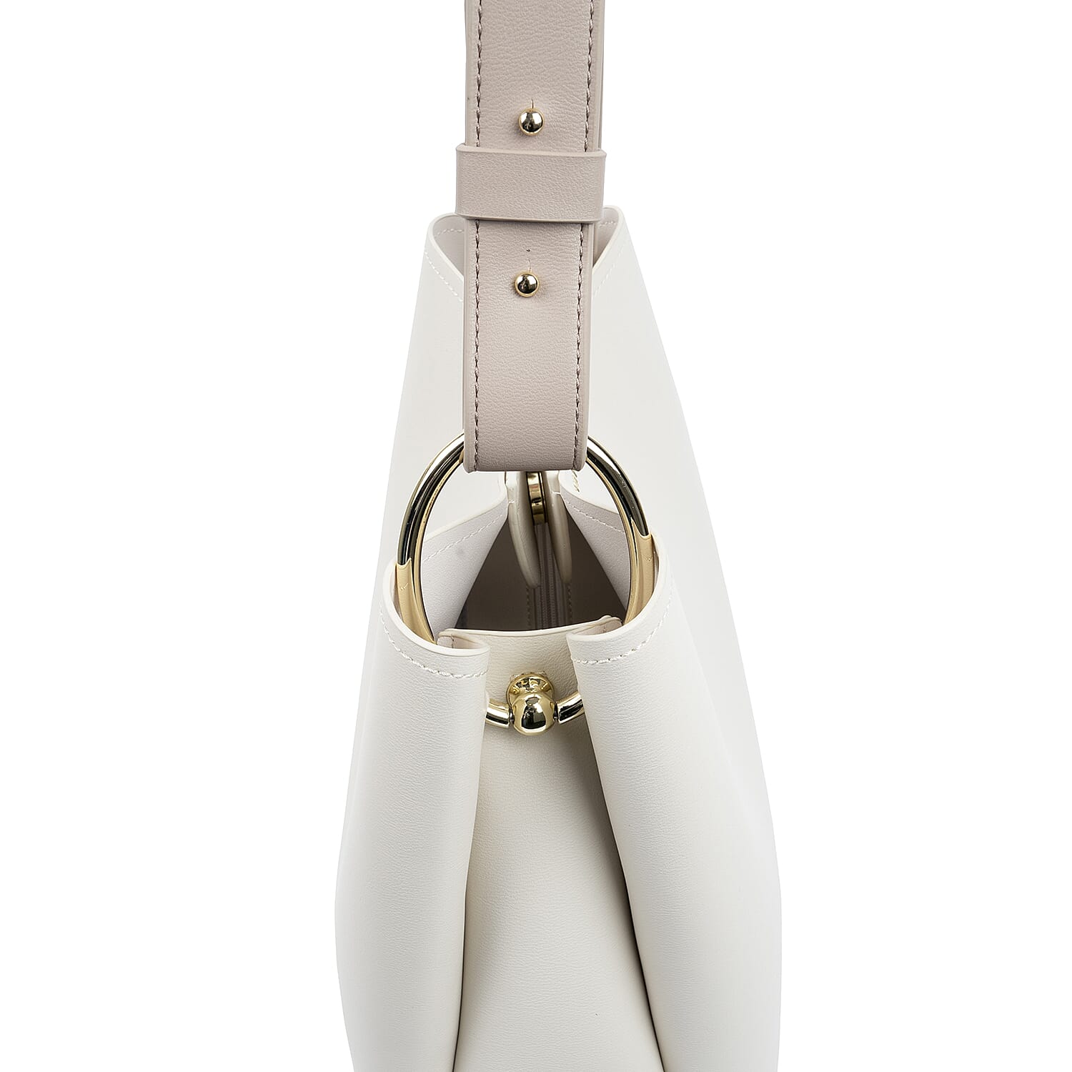 Inyati Jane Handbag with Adjustable Strap - Coconut Milk/Taupe