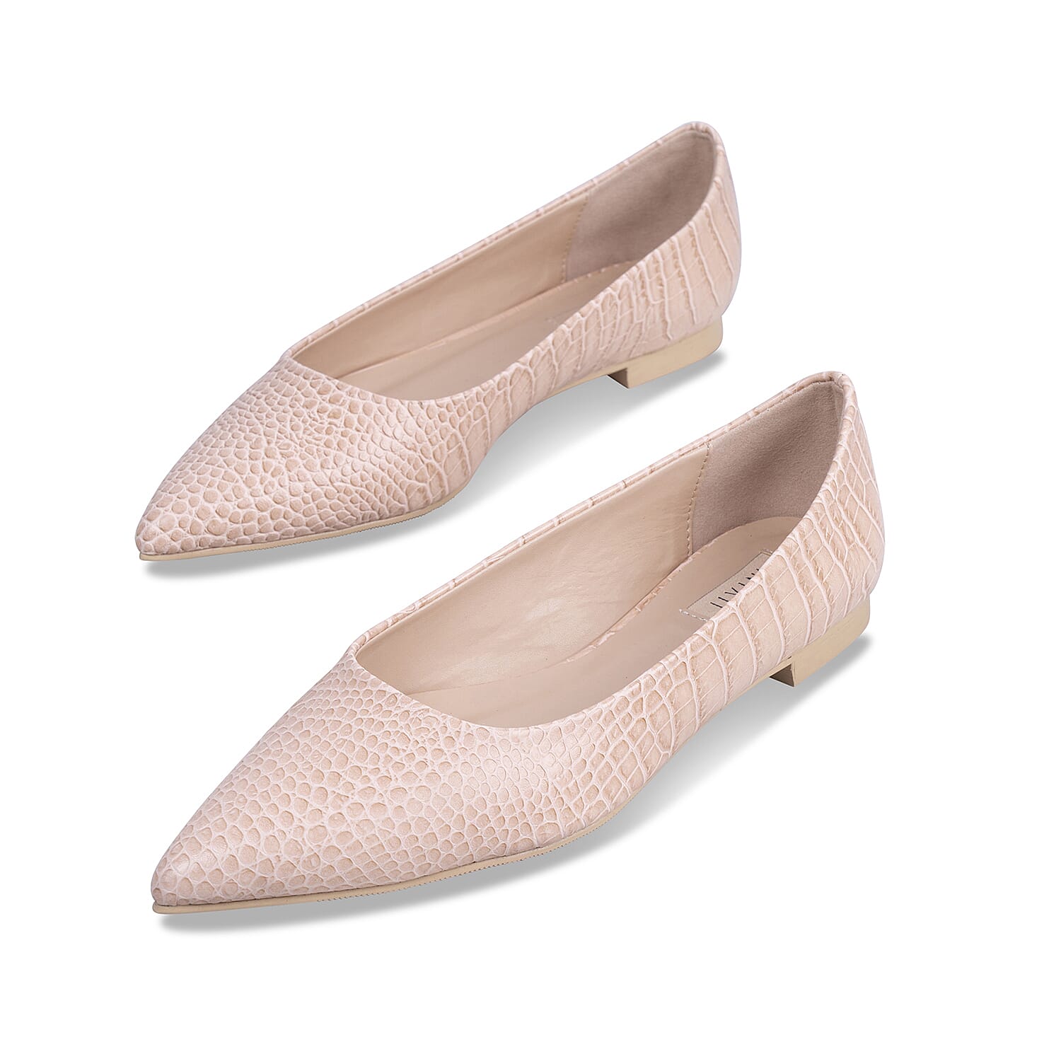 Inyati Violet Peach Croco Shoes (Size 4)
