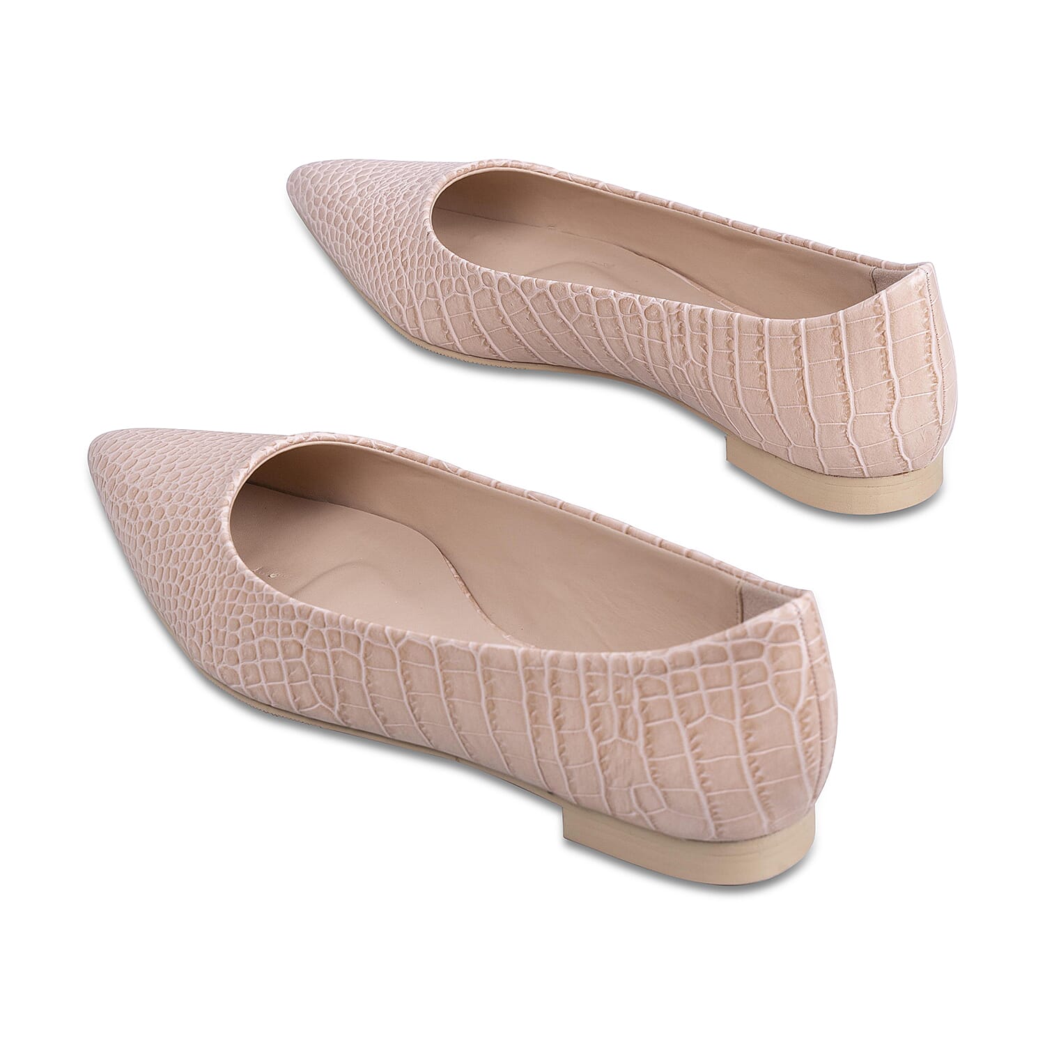 Inyati Violet Peach Croco Shoes (Size 4)