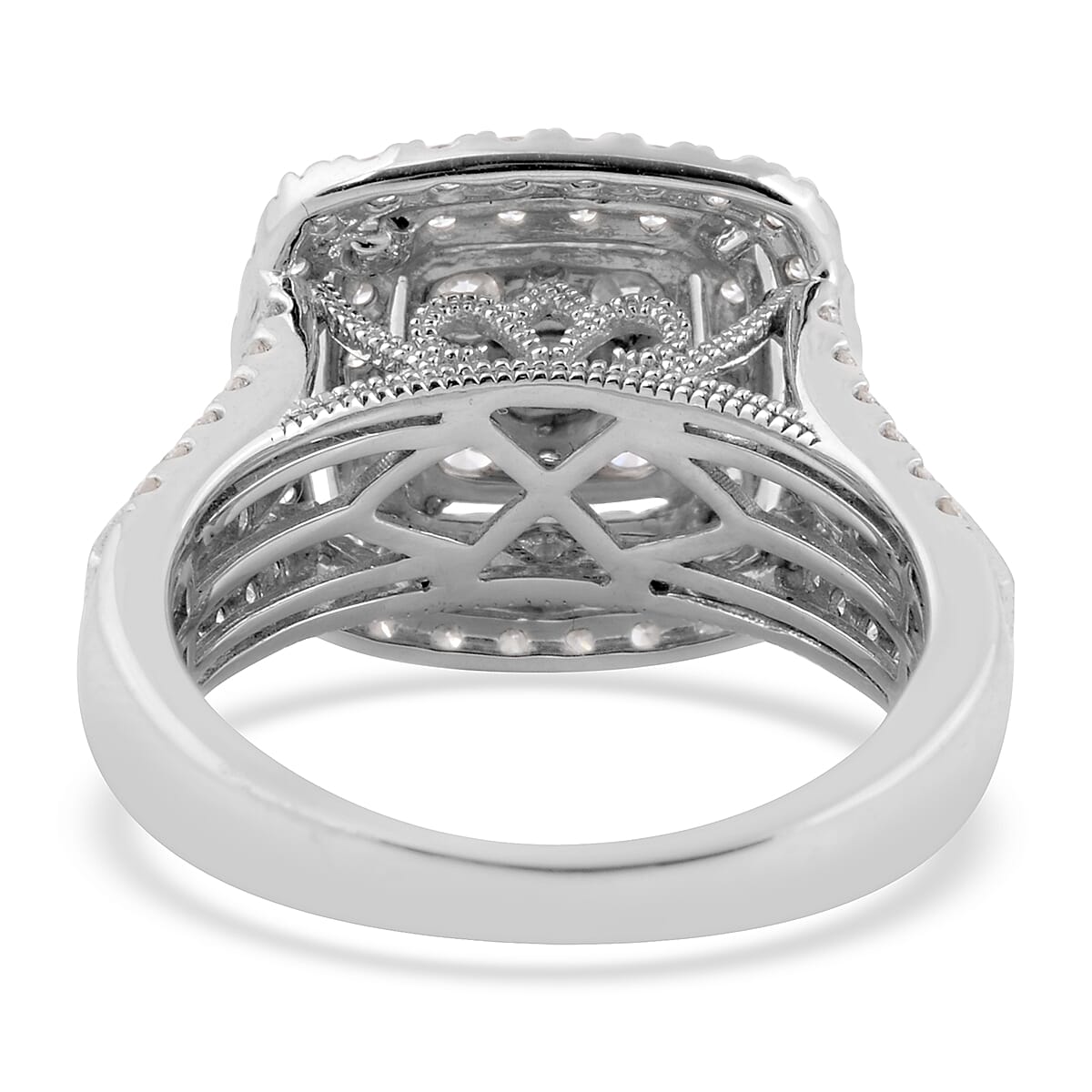 NY Close Out Deal - 14K White Gold Diamond (VS/SI-G) Cluster Ring 2.00 Ct.