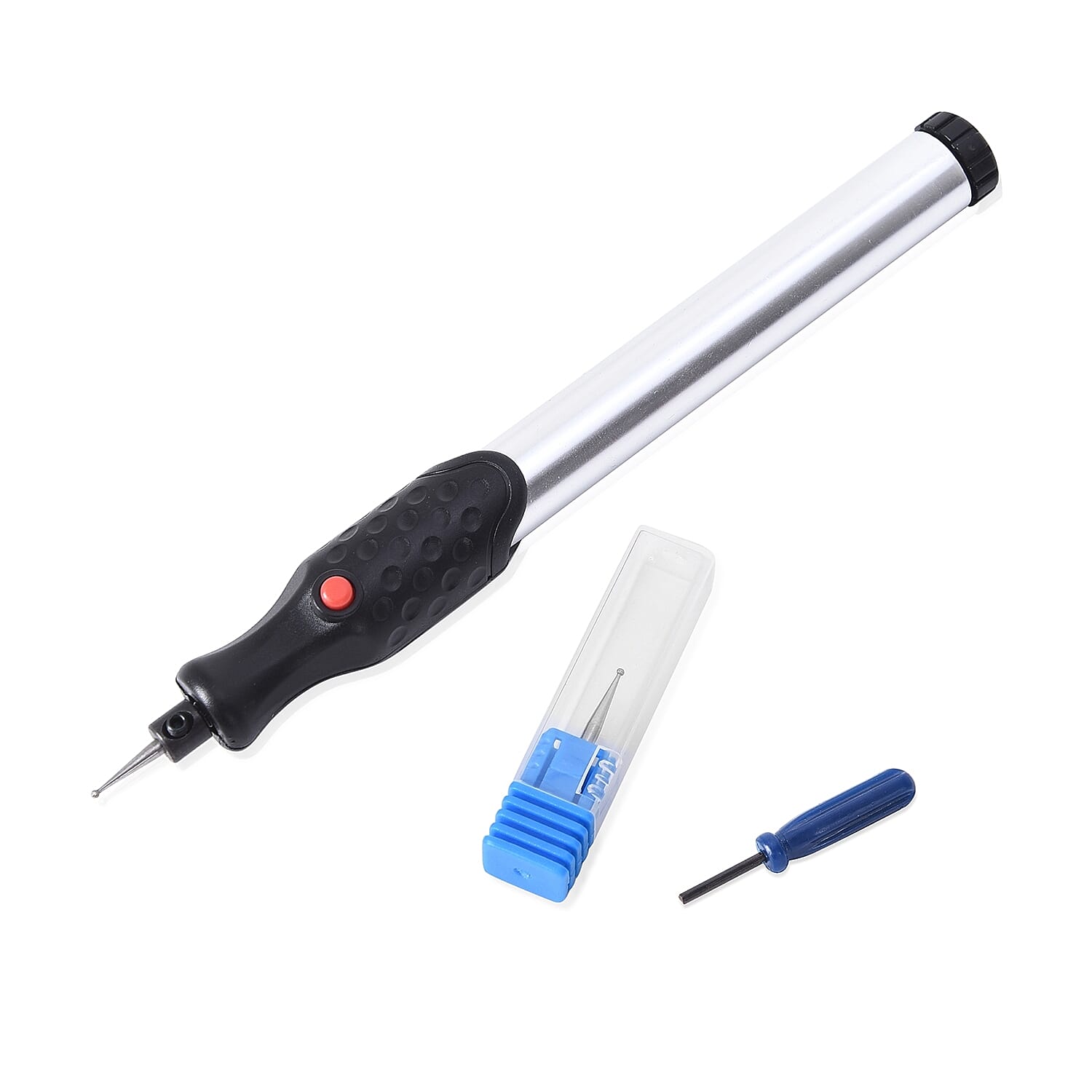 Battery Operated Handheld Engraving Pen (Size 8x20.5x2.2cm) (2xAAA Battery not included) - Silver