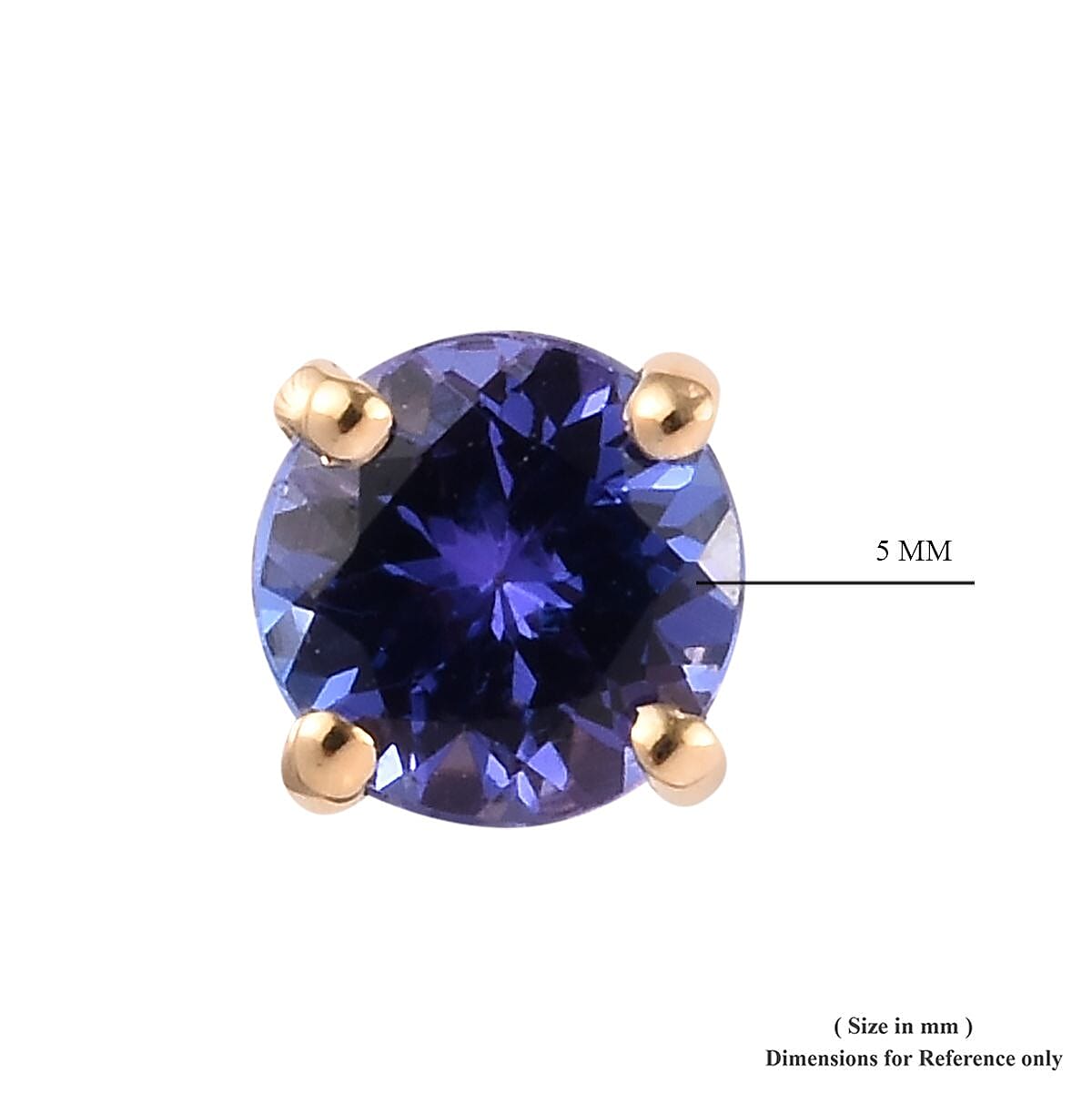 ILIANA 18K Yellow Gold AAA Tanzanite Stud Earrings (with Screw Back) 1.00 Ct.