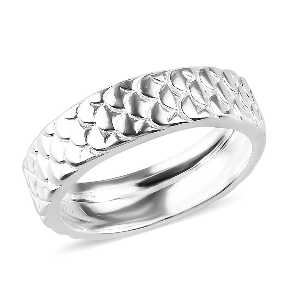 Sterling Silver Textured Band Ring