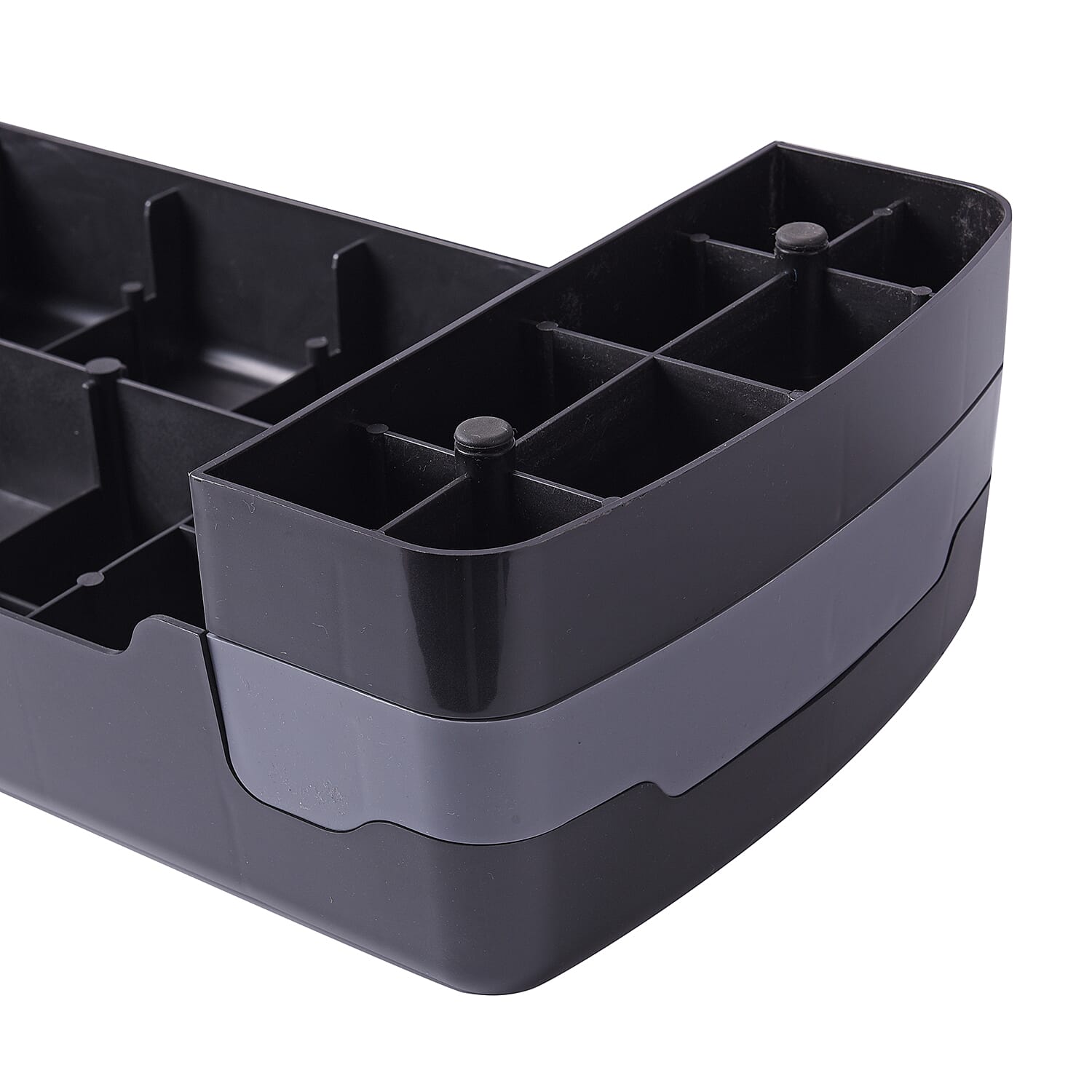 Aerobic Exercise Step Platform (with 2 Levels) - Grey and Black (Size 68x28x15cm)