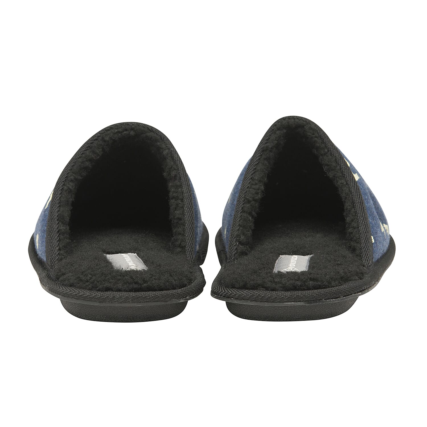 Dunlop Mens Polar Bear Mule Slippers Small (size 7-8) - Navy Blue