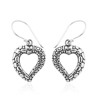 Royal Bali Collection - Sterling Silver Hook Earrings
