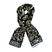 100% Viscose Indian Phulkari Embroidered Long Scarf - Black