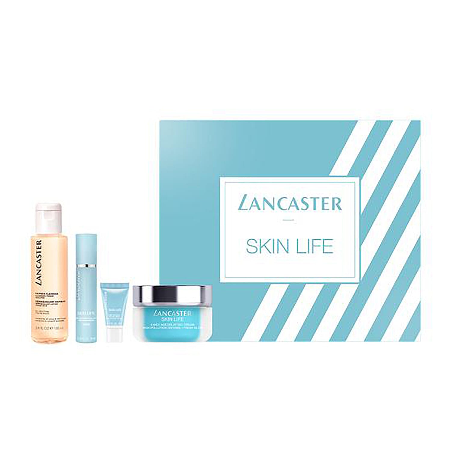 Lancaster: Skin Life Set (Incl. Micellar - 30ml, SP15 Primer - 3ml, Day Cream - 3ml, Eye Cream - 3ml & Bag)