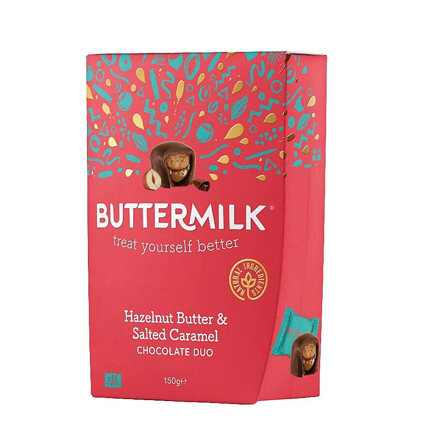 Buttermilk 1 x 150g Hazelnut Butter & Salted Caramel Chocolate Duo