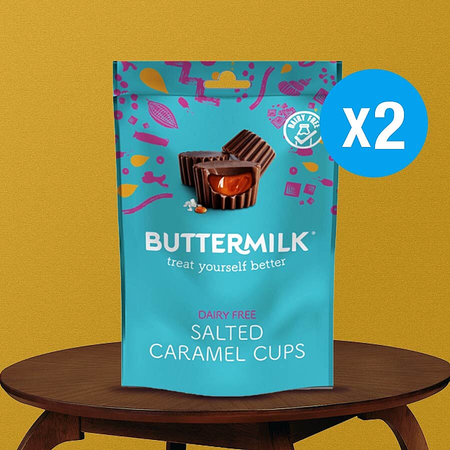 Buttermilk 2 x 100g Dairy Free Salted Caramel Cups