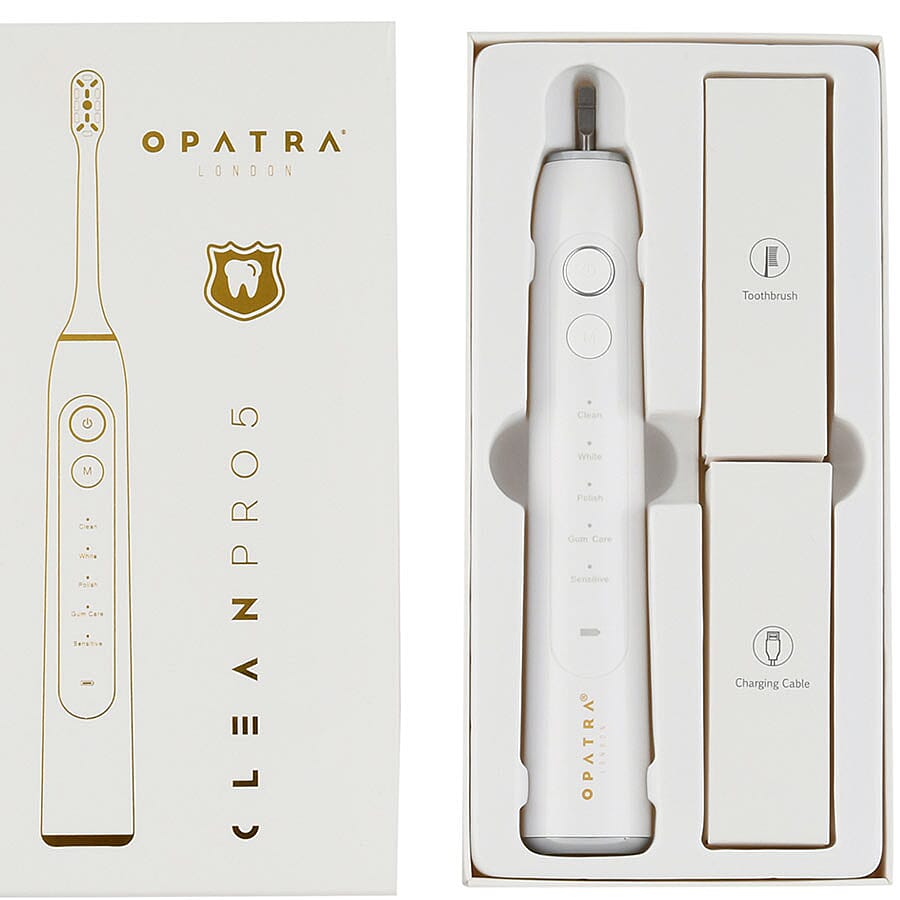 LOWEST EVER PRICE - Opatra- Clean Pro5 Sonic Toothbrush with 5 Modes & 2 Brush-heads