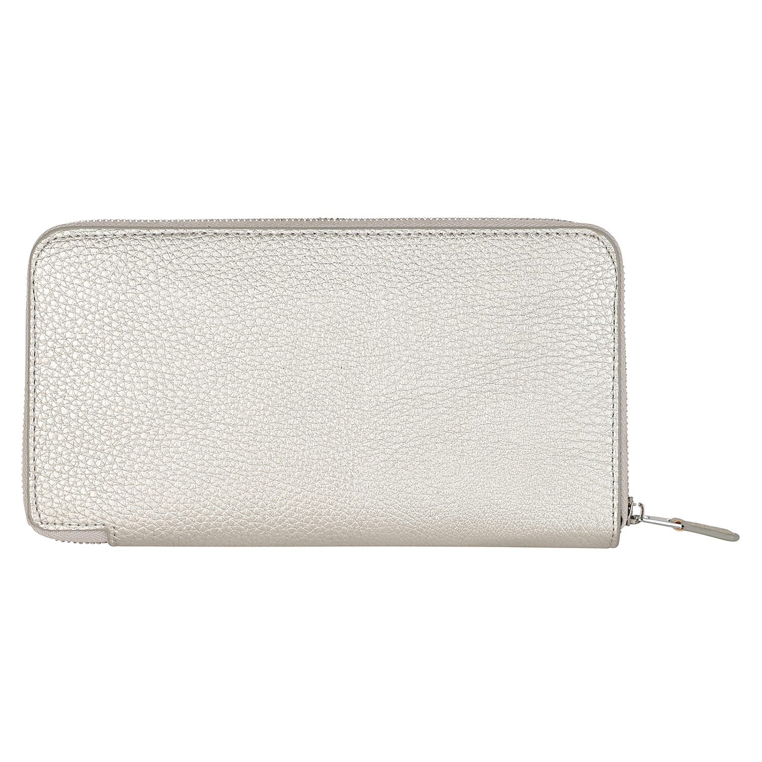 Kris Ana Single Zipper Purse - Silver