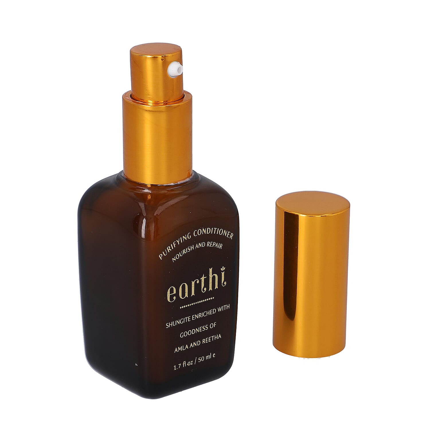 Shungite Enriched Earthi Green Tea and Fig Shampoo  with complementary Amla and Reetha Purifying Hair Conditioner (100ml+50ml)