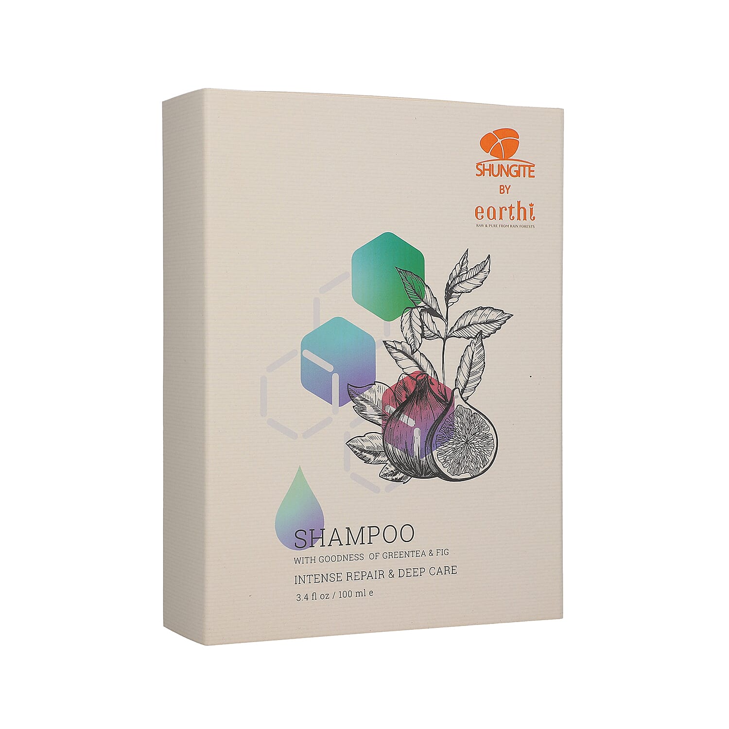 Shungite Enriched Earthi Green Tea and Fig Shampoo  with complementary Amla and Reetha Purifying Hair Conditioner (100ml+50ml)