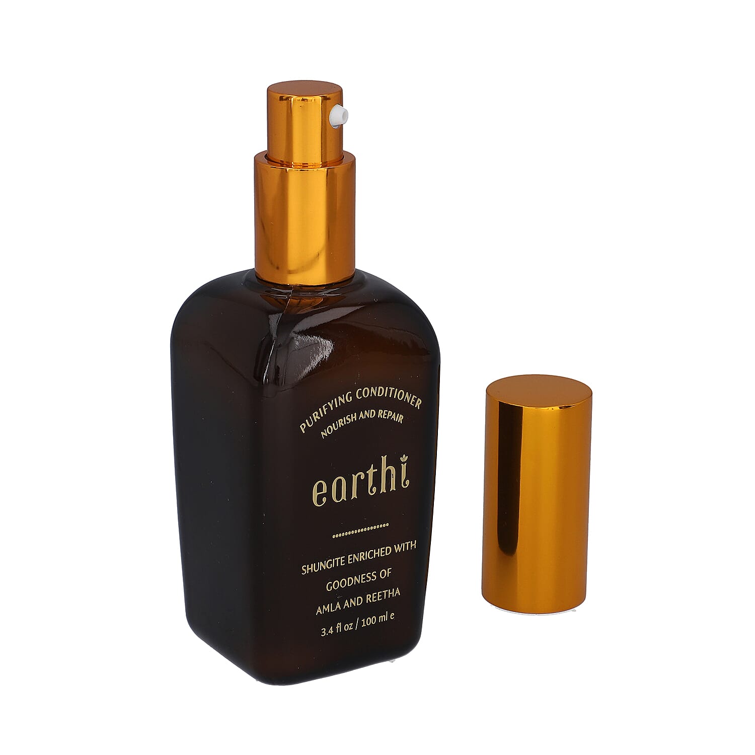 Shungite Enriched Earthi  Amla and Reetha Purifying Hair Conditioner with complementary Green Tea and Fig Shampoo (100ml-50ml)