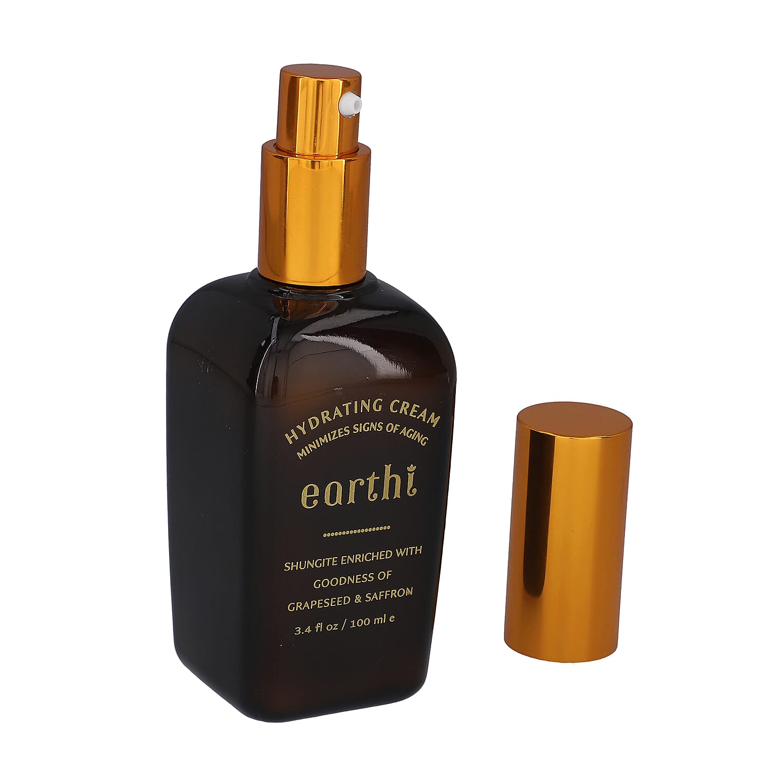 Shungite Enriched Earthi Grape Seed & Saffron Hydrating Cream with Shungite with Complementary Vetiver and Licorice serum (100ml+50ml)