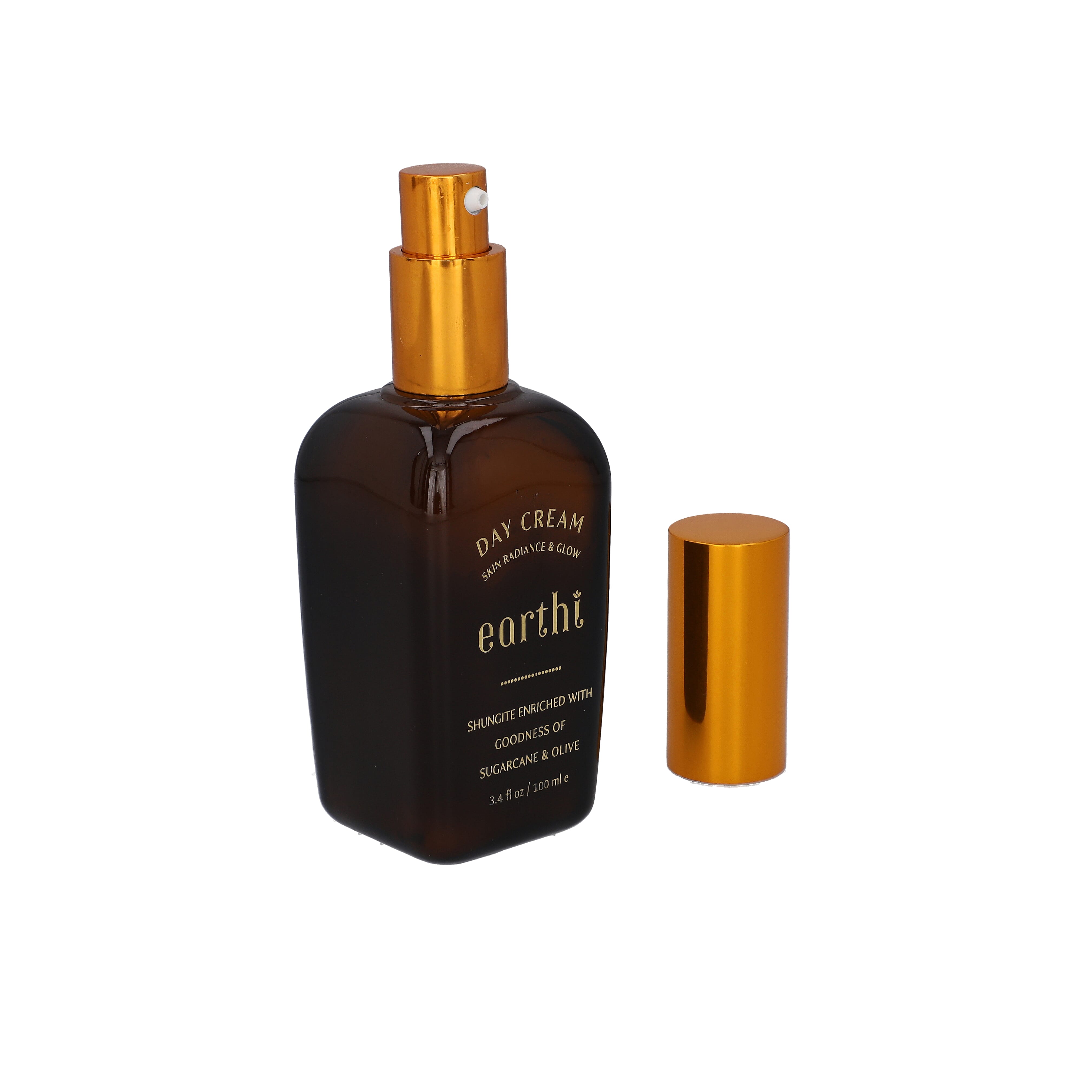 Shungite Enriched Earthi Sugarcane and Olive Radiance Day Cream with Complementary Rose Face Wash (100ml+50ml)