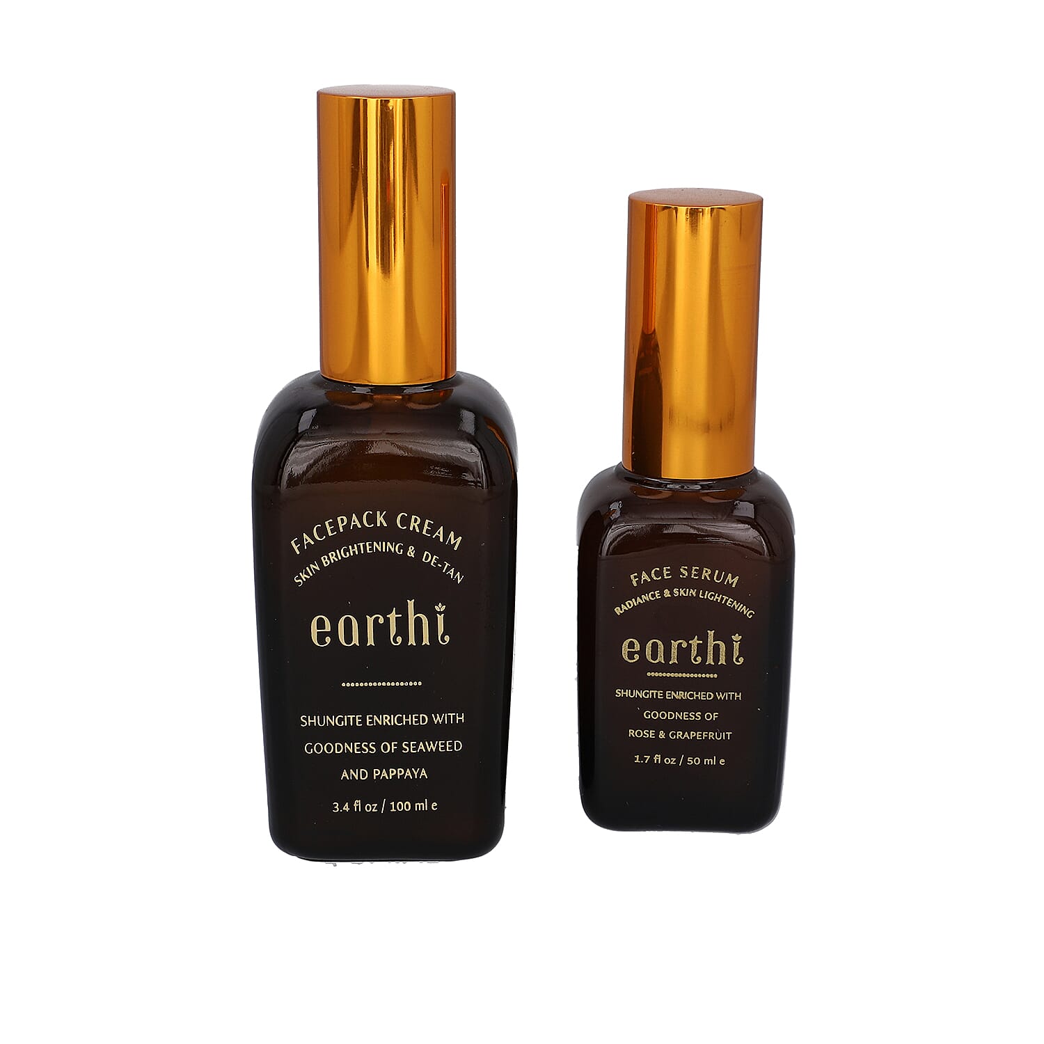 Shungite Enriched Earthi Seaweed and Papaya Face Pack Cream with complementary Vetiver Facial serum (100ml-50ml)