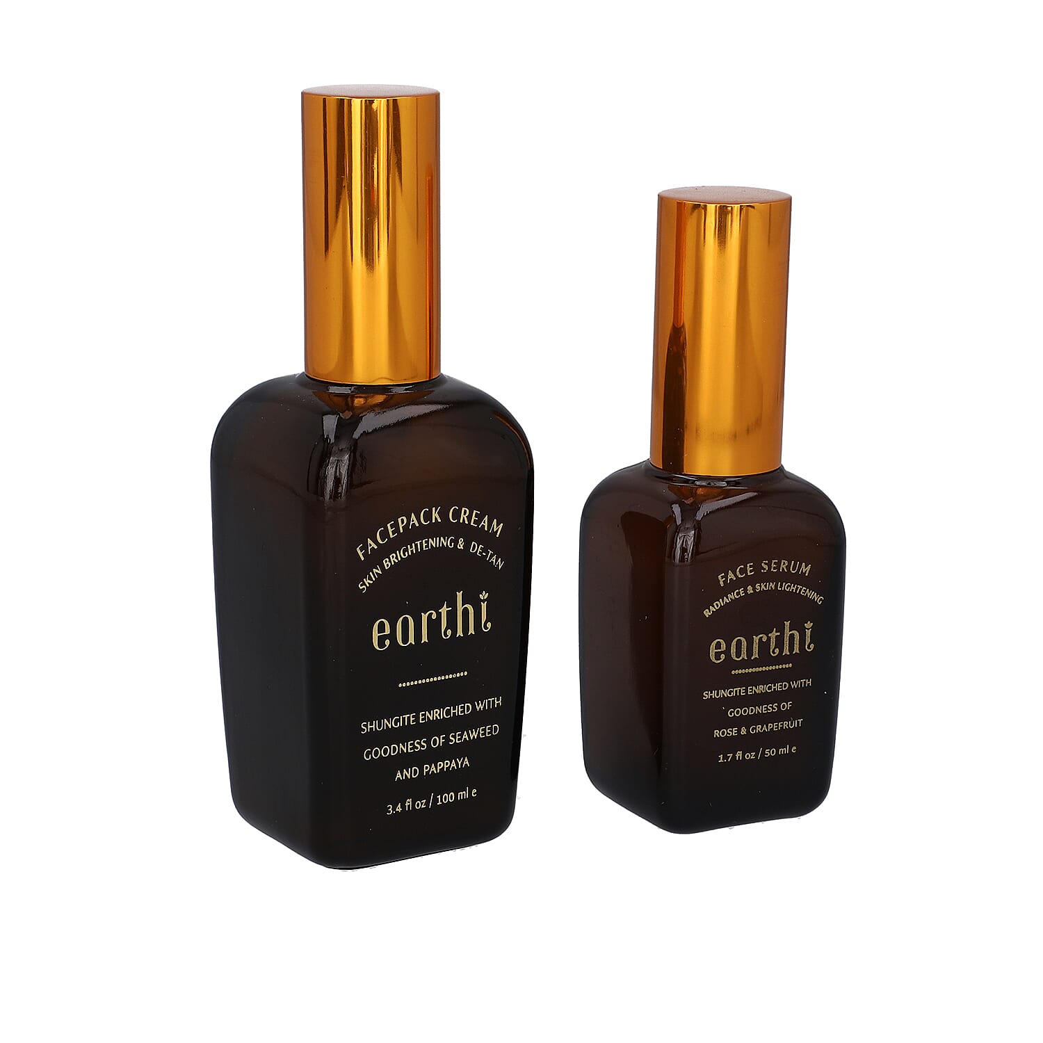 Shungite Enriched Earthi Seaweed and Papaya Face Pack Cream with complementary Vetiver Facial serum (100ml-50ml)