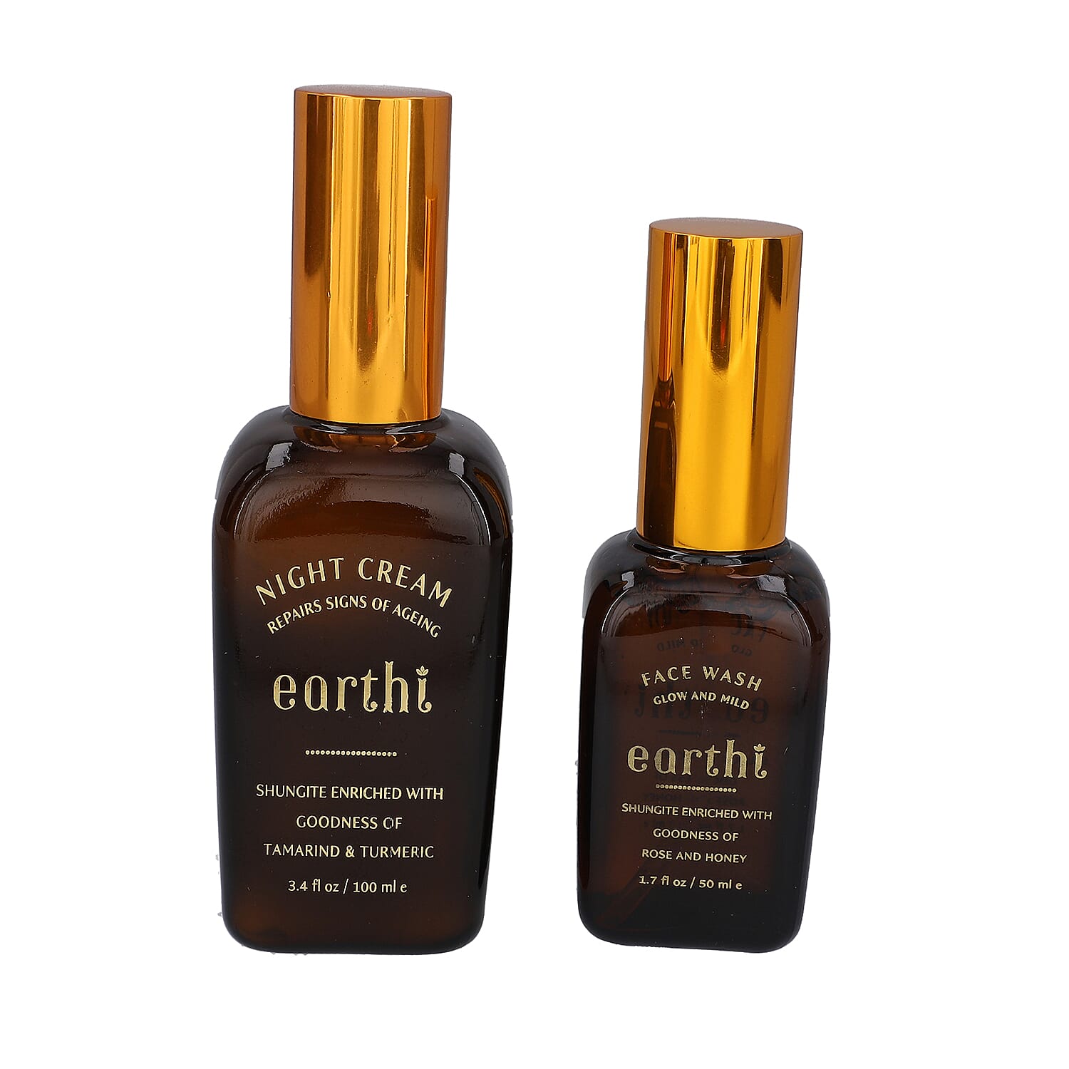 Shungite Enriched Earthi Tamarind and Turmeric Reviving Night Cream with Complementary Rose Face Wash (100ml+50ml)
