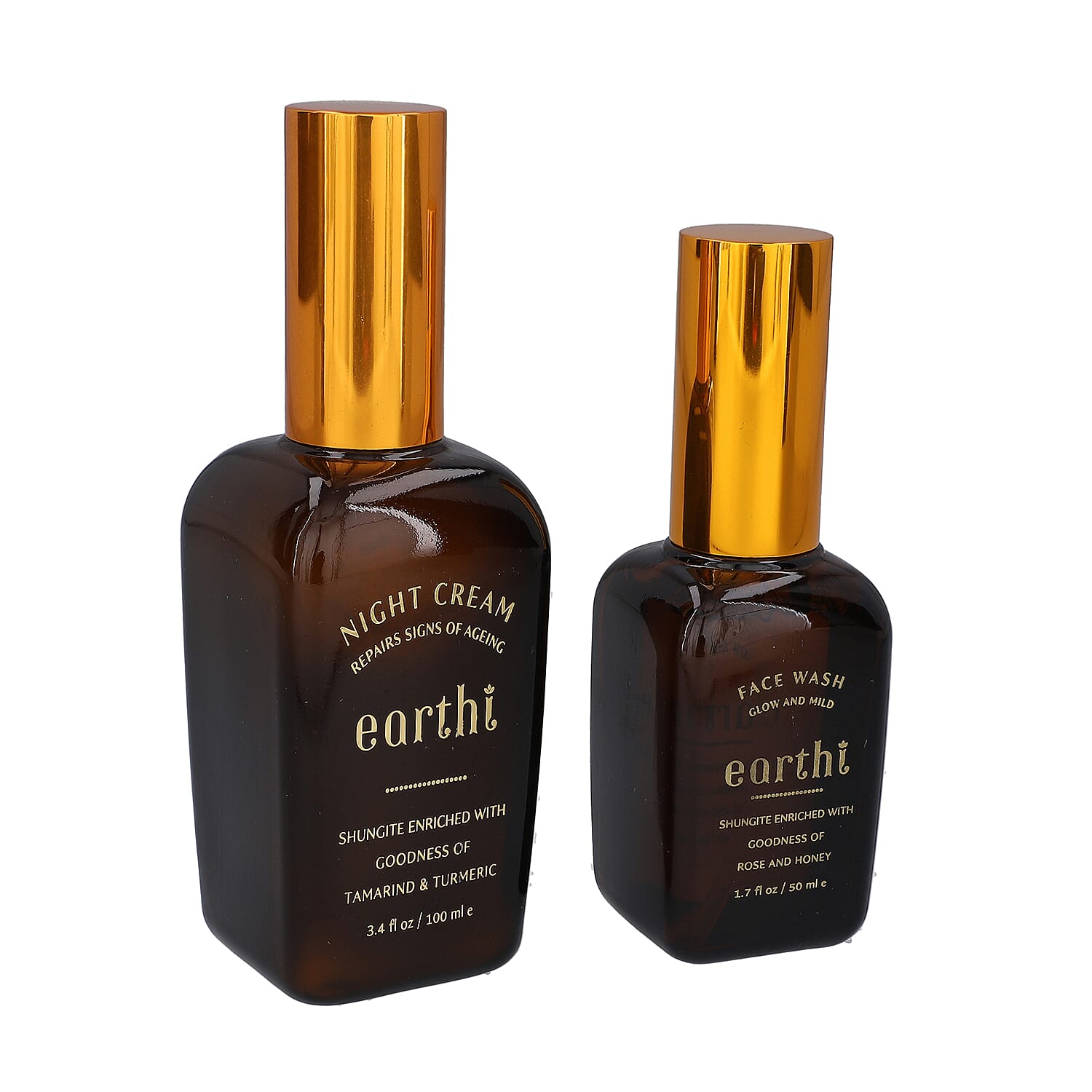 Shungite Enriched Earthi Tamarind and Turmeric Reviving Night Cream with Complementary Rose Face Wash (100ml+50ml)