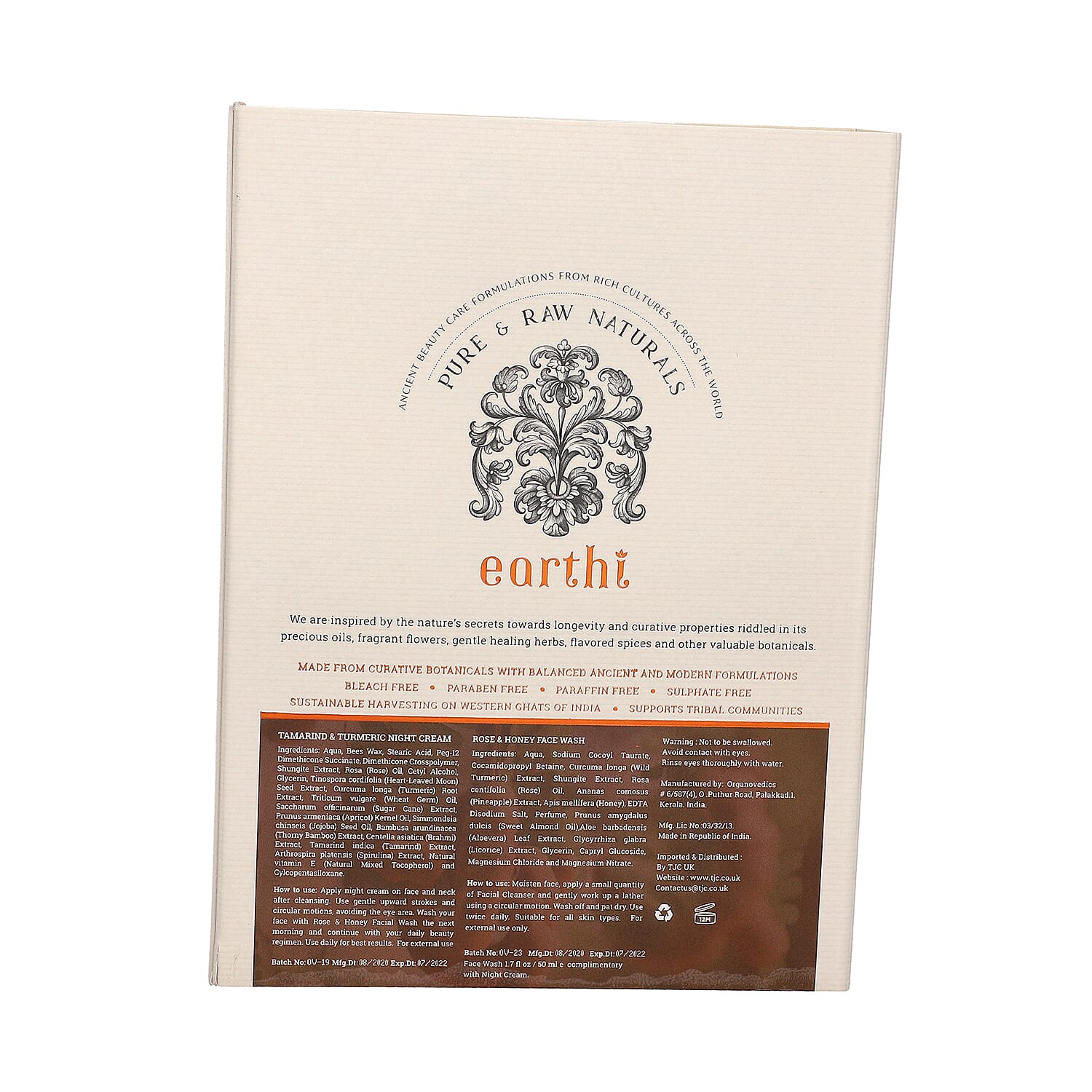 Shungite Enriched Earthi Tamarind and Turmeric Reviving Night Cream with Complementary Rose Face Wash (100ml+50ml)