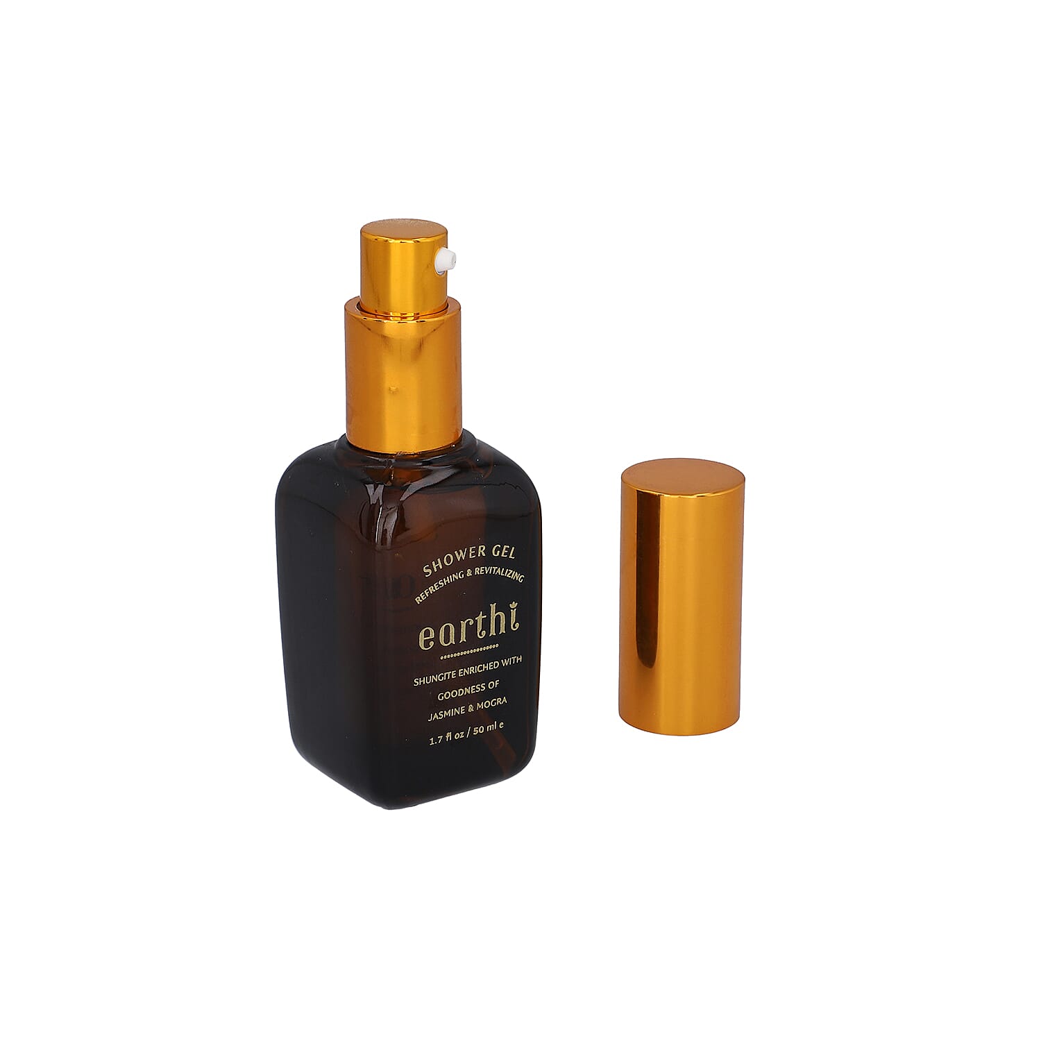 Shungite Enriched Earthi Almond and Saffron Body Lotion with Complementary Jasmine and Mogra Shower Gel (100ml+50ml)