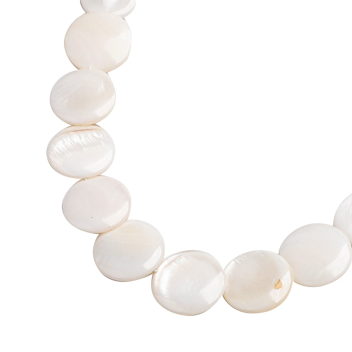 Natural Colour and White Shell Necklace (Size 20 with 1 inch Extender)