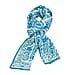 100% Viscose Indian Phulkari Embroidered Long Scarf - Blue
