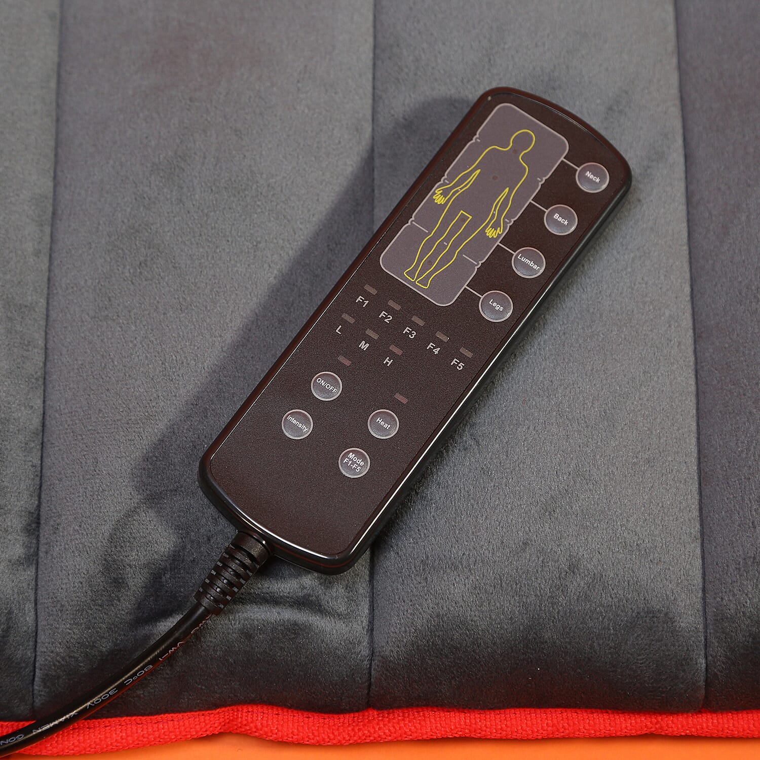 Red and Grey Colour 8 Motor Massage Mat (Size 170x60 Cm)