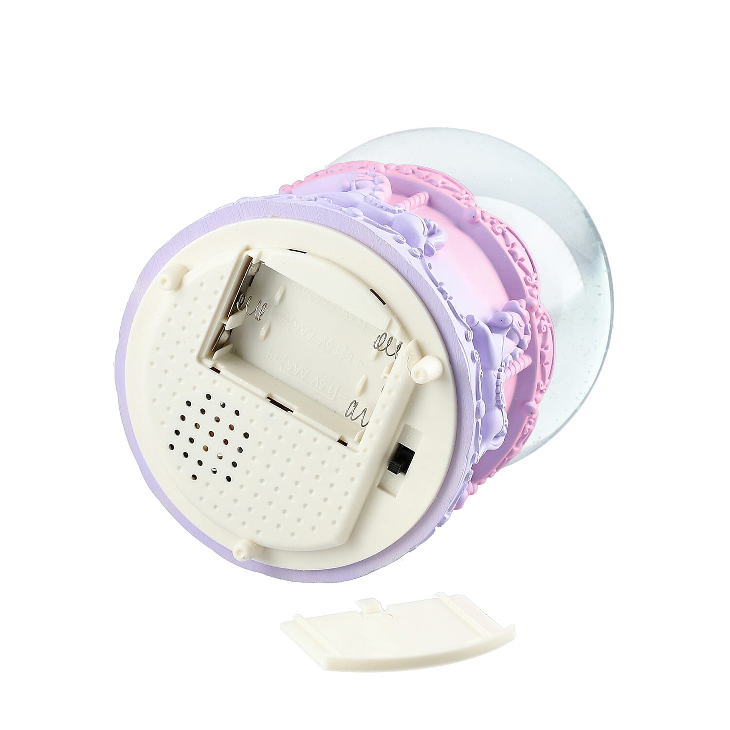 Home Decor - Musical Crystal Globe with Unicorn (Size 15x10Cm) - Pink and Purple