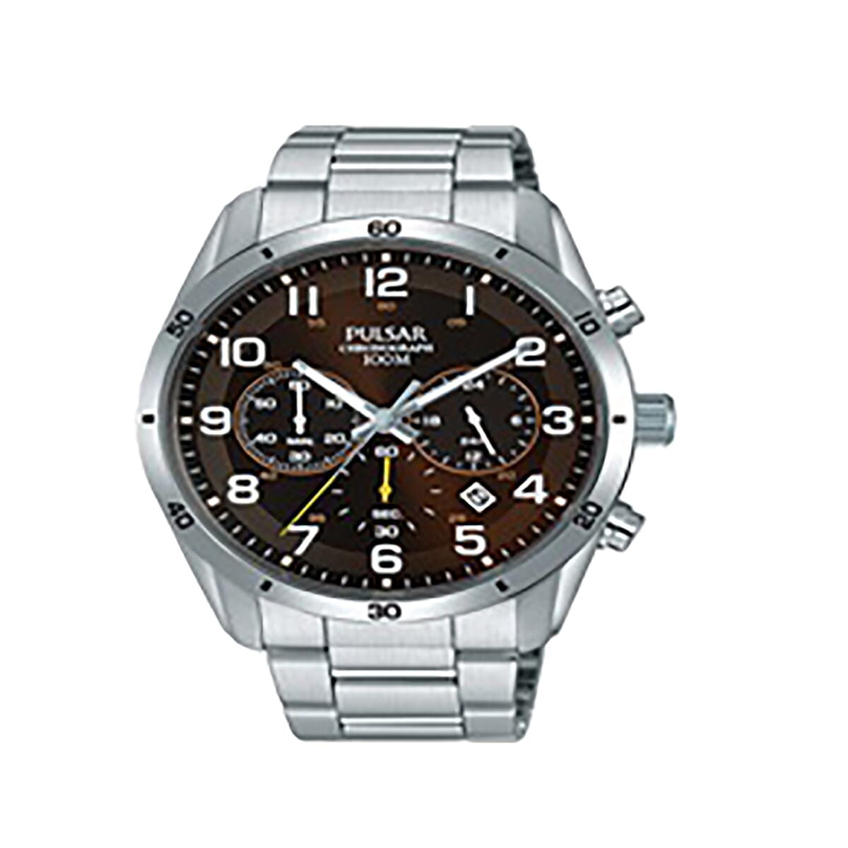 Pulsar Mens Stainless Steel Black Chronograph Watch