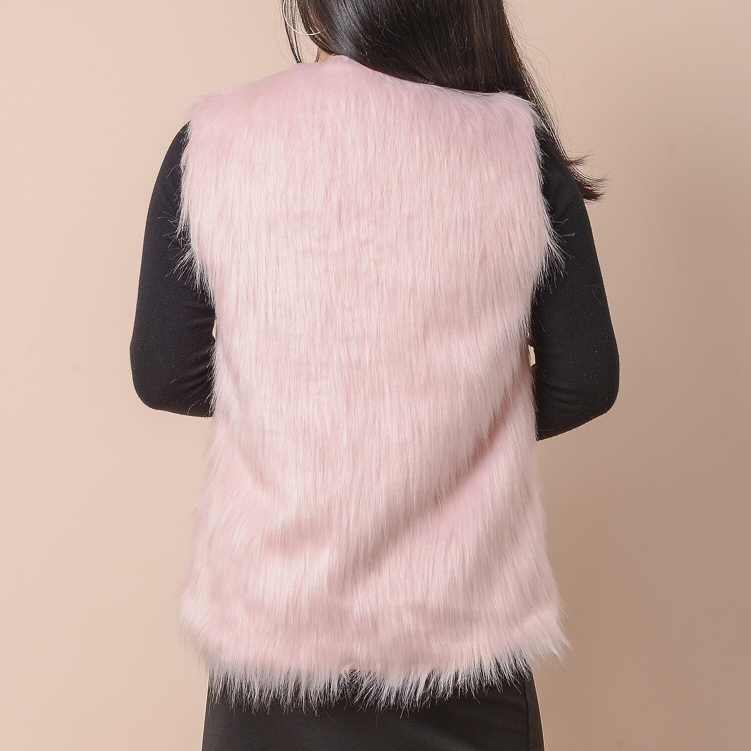 Pink Colour Faux Fur Gilet  (One Size Fits all; 50x70 Cm)
