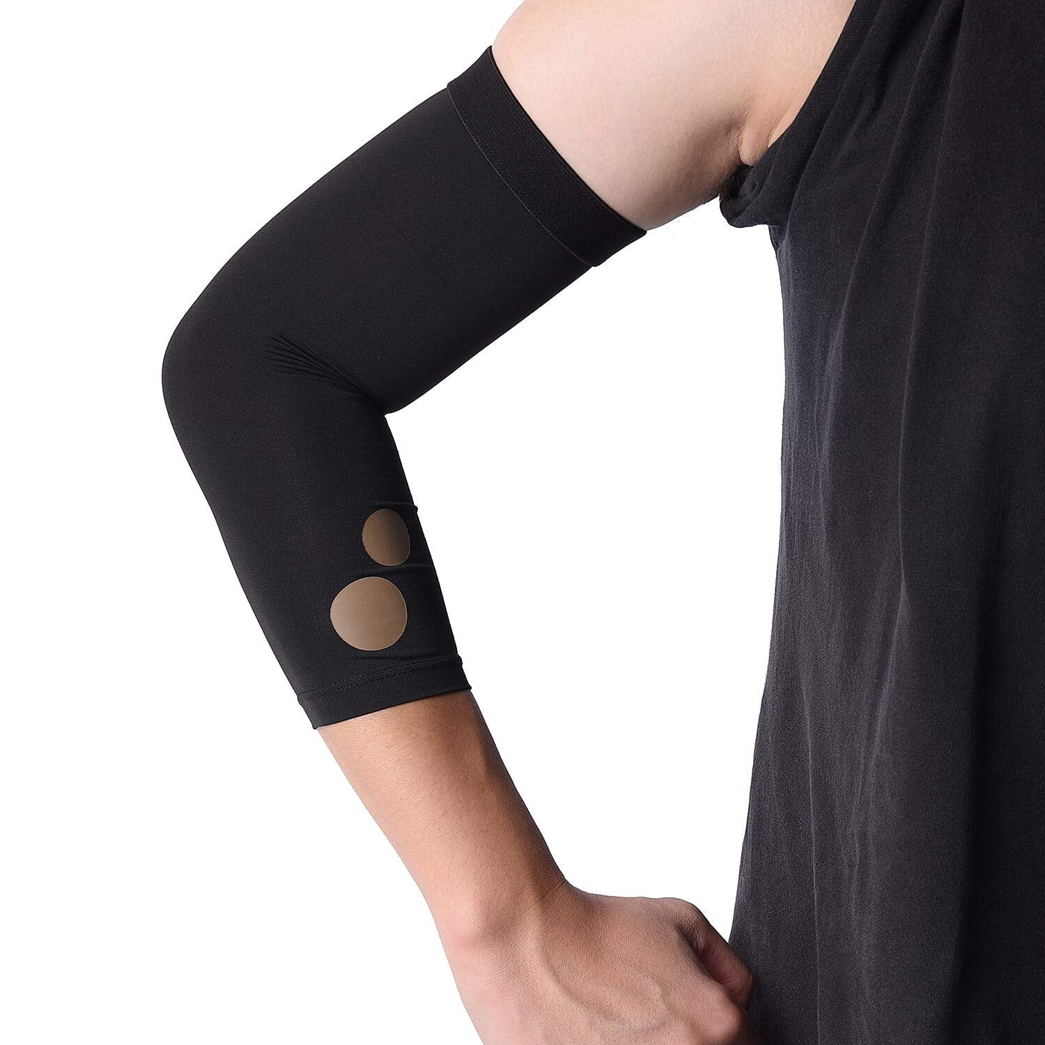 Set of 3 - Copper Fit Socks (Size S/M), Copper Knee Sleeve (Size S), Copper Elbow Sleeve (Size S) - Black