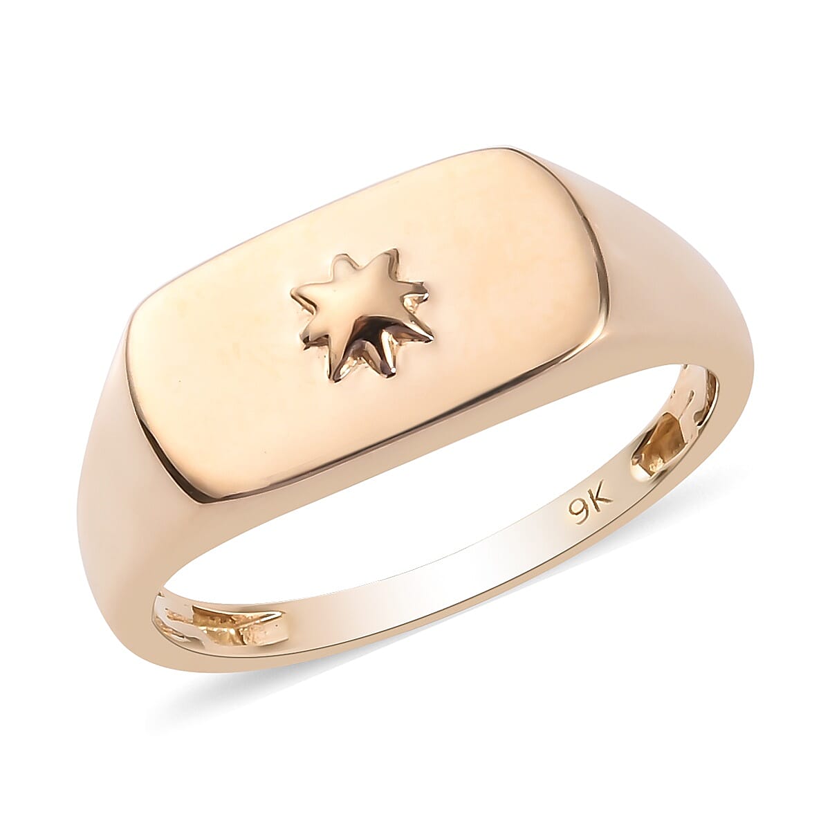 9K Yellow Gold Signet Ring