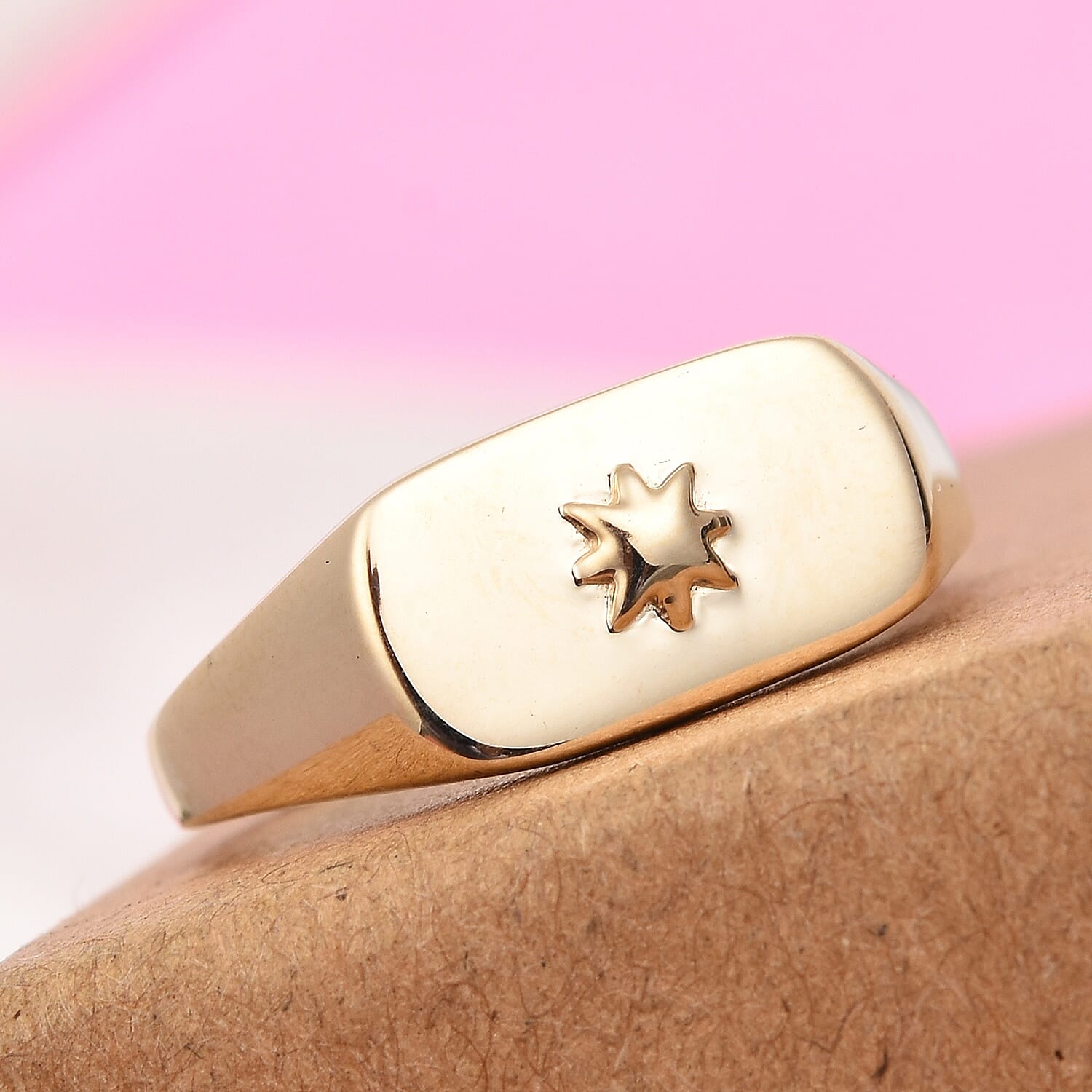 9K Yellow Gold Signet Ring