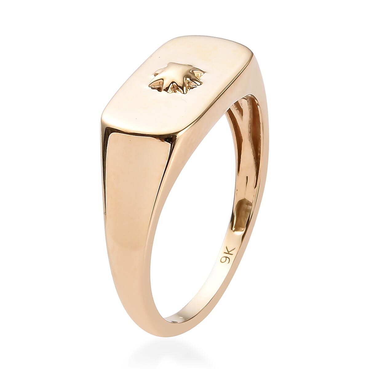 9K Yellow Gold Signet Ring