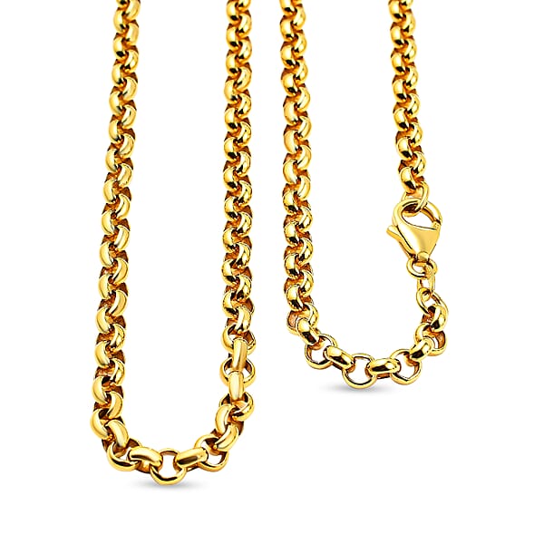 Hatton Garden Close Out Belcher Necklace With Lobster Clasp In 9k