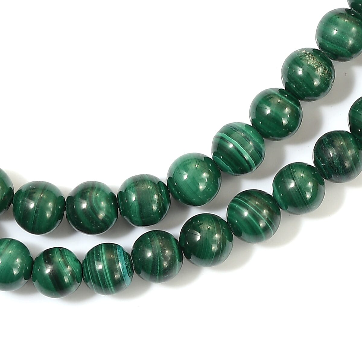 Sundays Child Malachite Beaded Necklace (Size 30) in Yellow Gold Vermeil Sterling Silver 300.00 Ct
