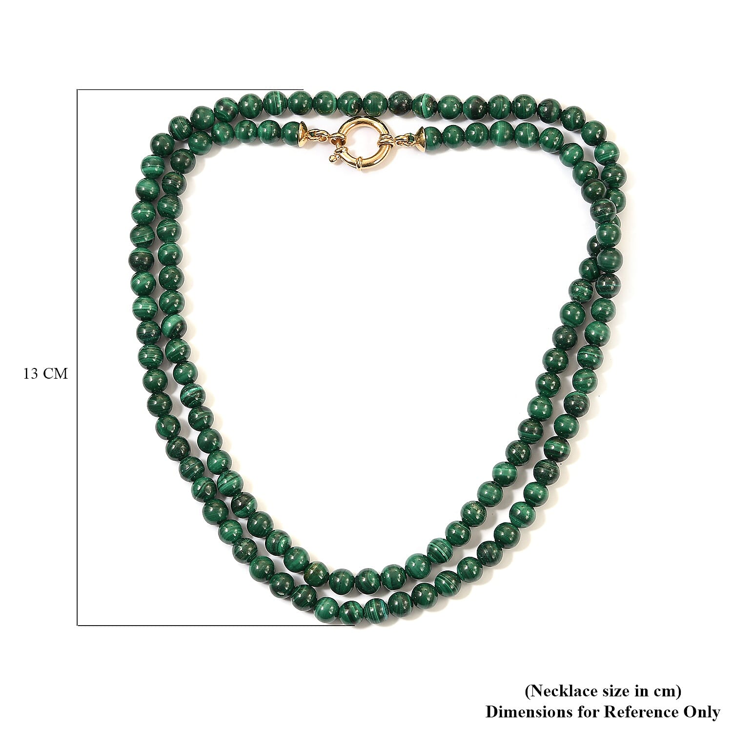 Sundays Child Malachite Beaded Necklace (Size 30) in Yellow Gold Vermeil Sterling Silver 300.00 Ct
