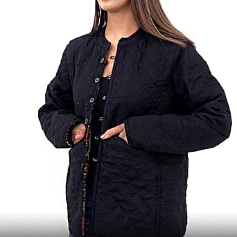 https://tjcuk.sirv.com/Products/36/4/3648279/Handmade-Printed-Reversible-Quilted-Full-Sleeves-Short-Jacket-in-Black_3648279_3.jpg?w=342&h=342