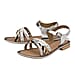 Ravel Cudal Leather Flat Sandals (Size 3) - Silver