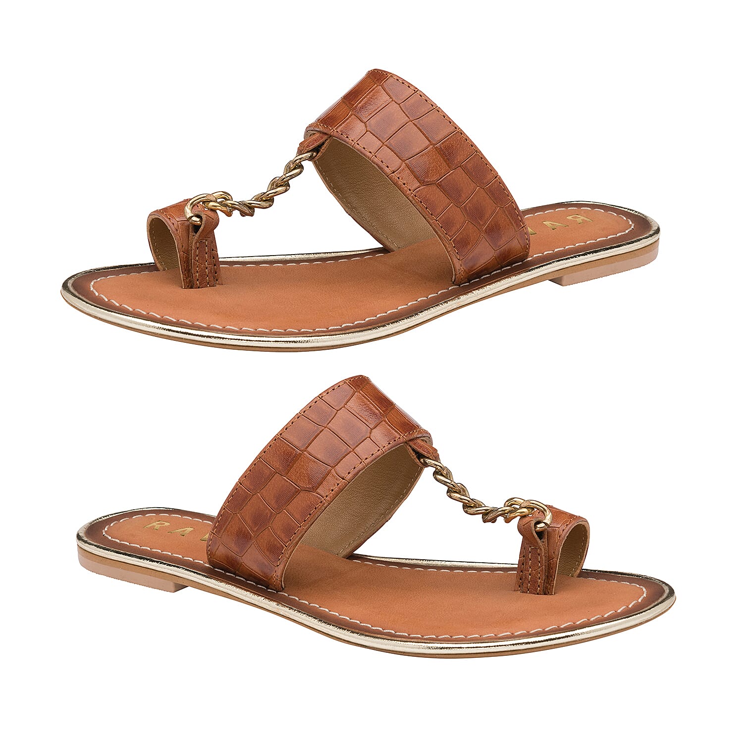 Ravel Taree Leather Mule Sandals (Size 4) - Tan