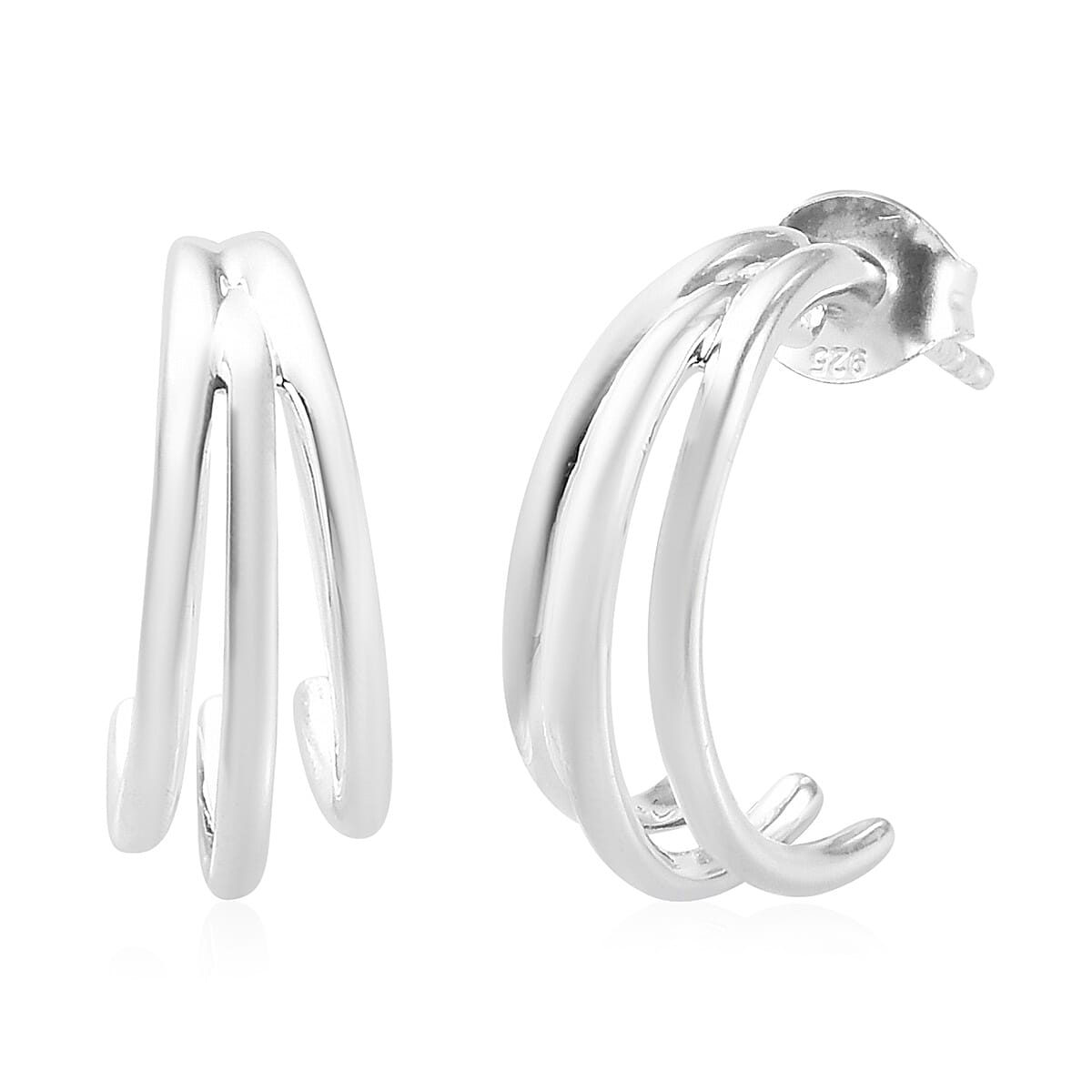 One Time Deal- High Polished Sterling Silver Earrings (with Push Back)