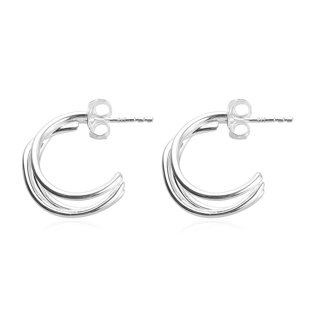 One Time Deal- High Polished Sterling Silver Earrings (with Push Back)