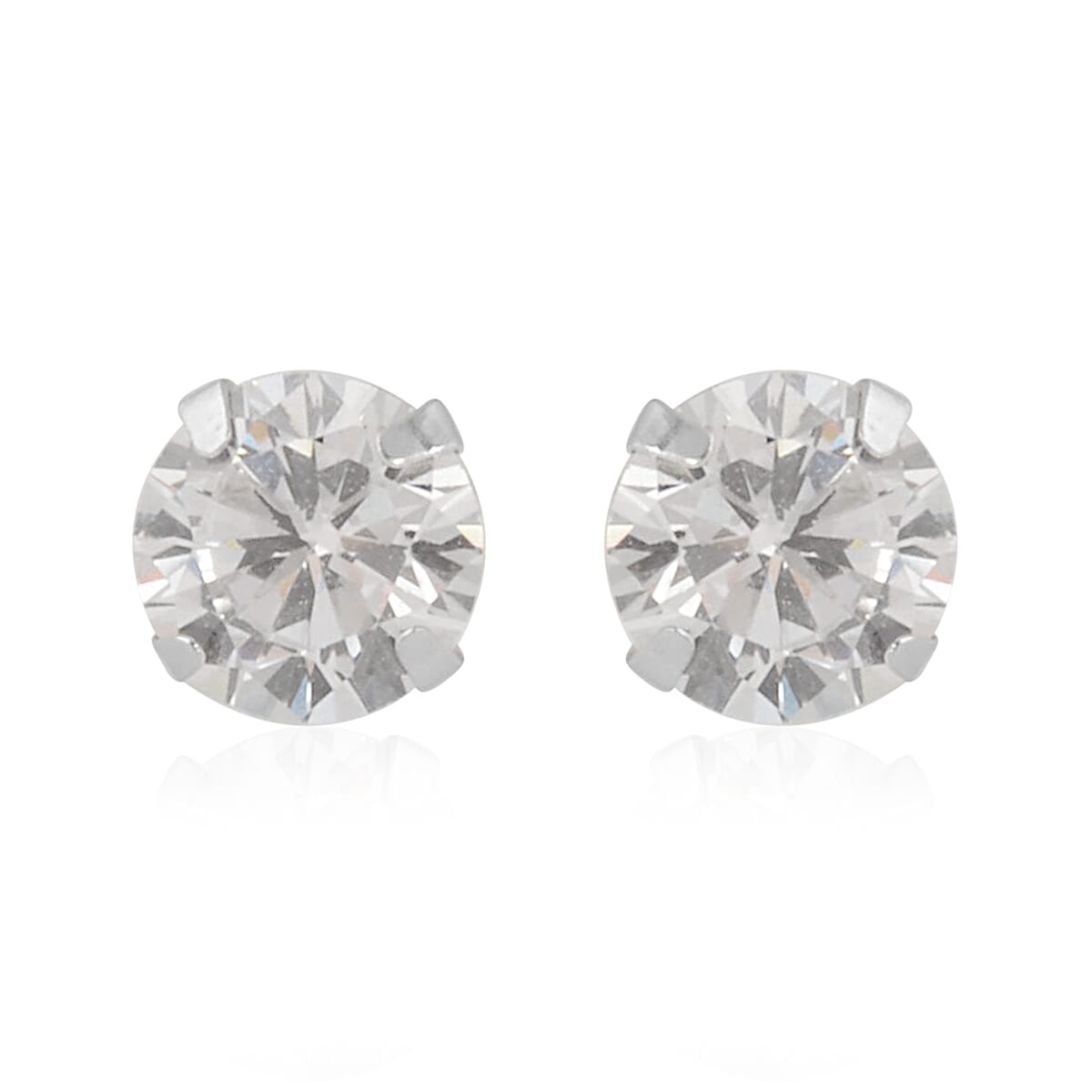 NY Close Out Deal - 14K White Gold Cubic Zirconia Earrings