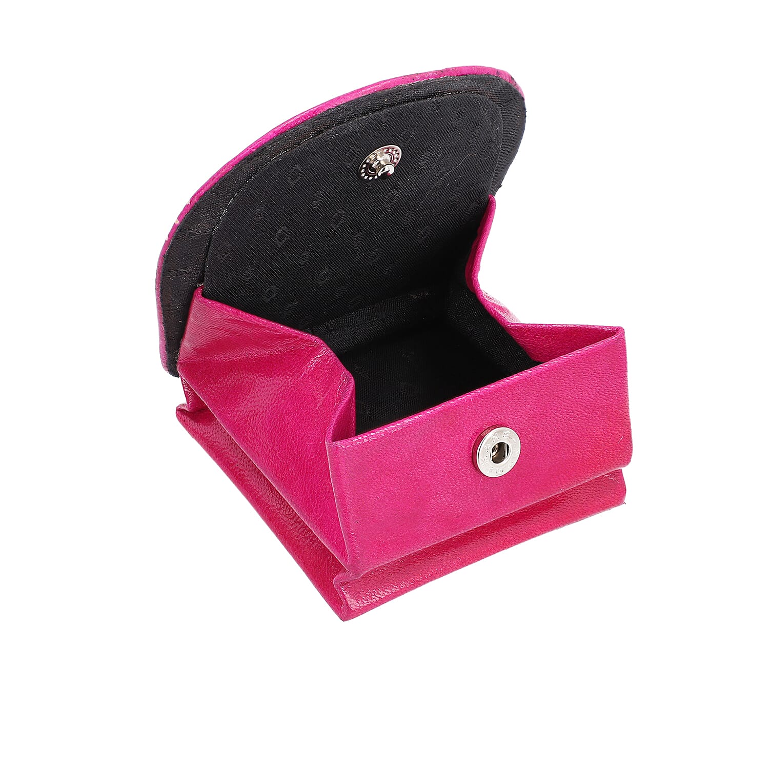 SUKRITI 100% Genuine Leather Closed Eye Smiling Cat Coin Pouch (8.5x8cm) - Apple Green, Red and Pink